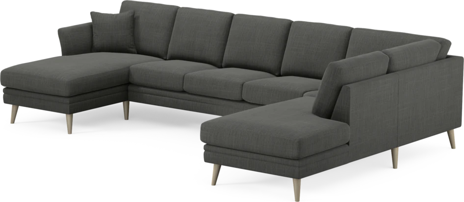 Eden - 3-sits soffa med schäslong vänster och divan höger - Grå
