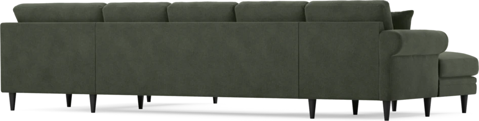 Eden - 3-sits soffa med schäslong vänster och divan höger - Grön