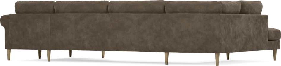 Bridge - 3-sits soffa med divan vänster och schäslong höger - Brun