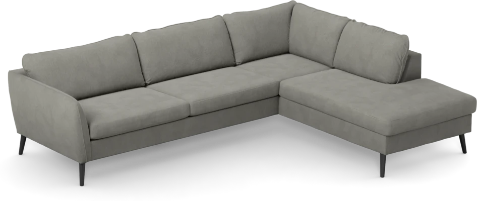 County - 2,5-sits soffa med divan höger - Grå