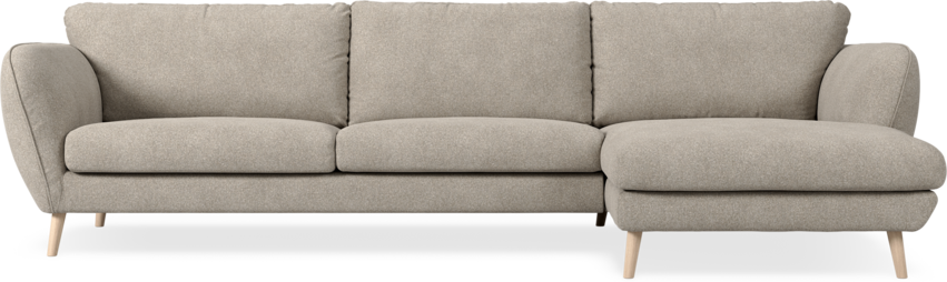 Madison Lux - 3-sits soffa med schäslong höger - Vit