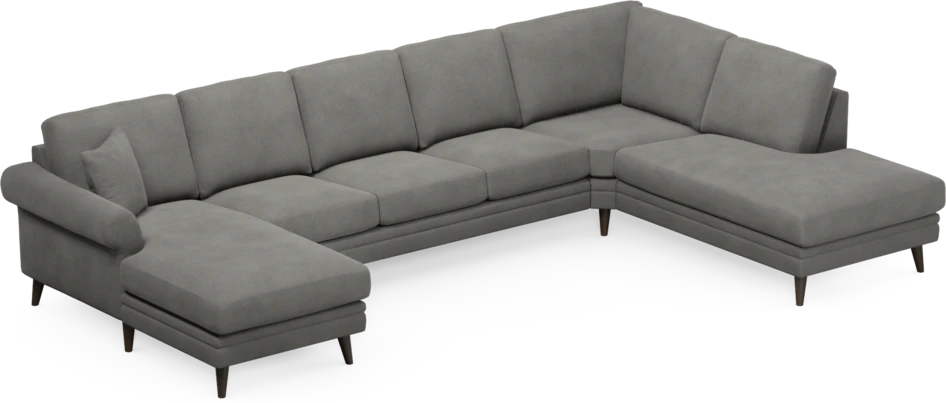 Eden - 3-sits soffa med schäslong vänster och divan höger - Grå