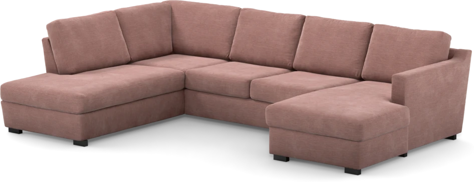 Friday - 3-sits soffa med divan vänster och schäslong höger - Rosa
