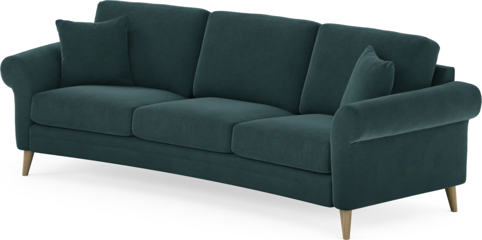 Eden - 3-sits soffa svängd - Blå