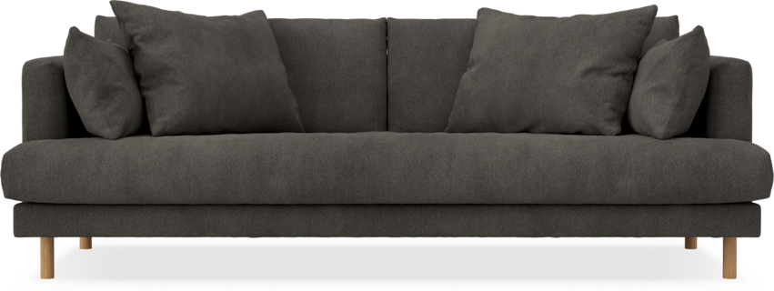 Harper - 3-sits soffa, hel dyna - Grå