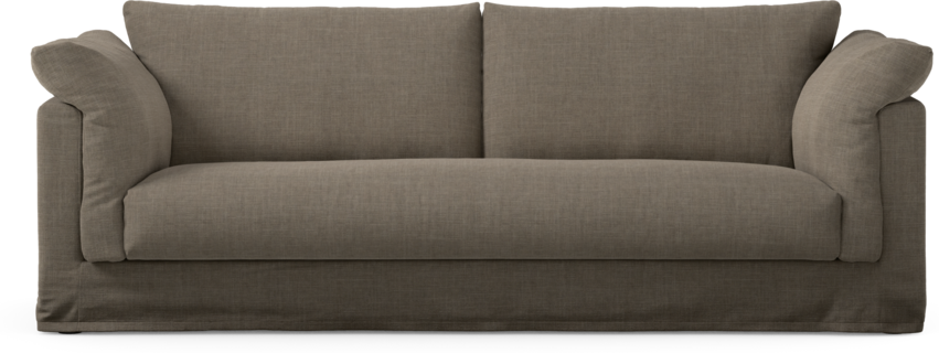 Cherrie - 3-sits soffa, hel dyna och kappa - Brun