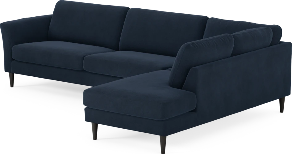 Bridge - 4-sits soffa med divan höger - Blå