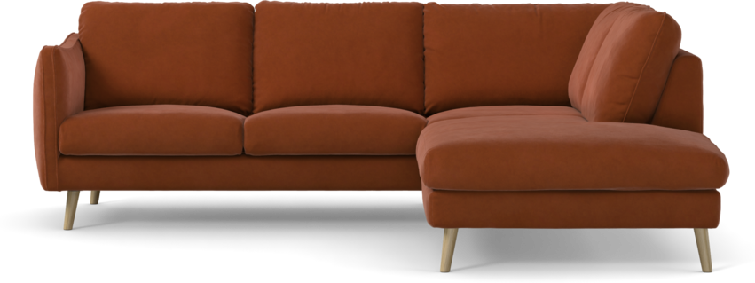 Madison Lux - 2-sits soffa med divan höger - Röd