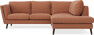 Madison - 2-sits soffa med divan höger - Orange