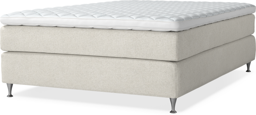 Delux Sense - Kontinentalsäng, enkelsäng 140 cm med bäddmadrass - Beige