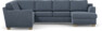 Friday - Hörnsoffa, 2+3-sits med schäslong höger - Blå