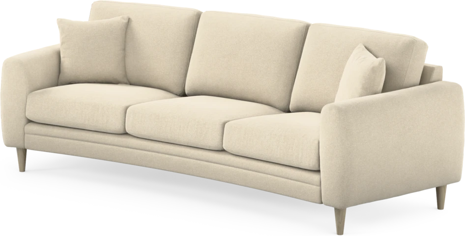 Eden - 3-sits soffa svängd - Beige