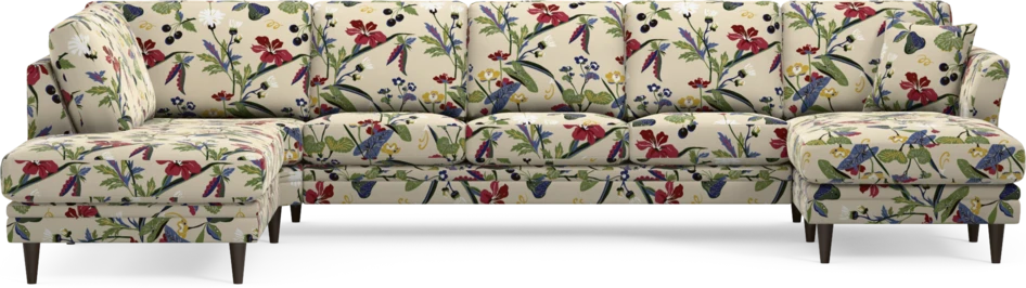 Eden - 3-sits soffa med divan vänster och schäslong höger - Flerfärgad