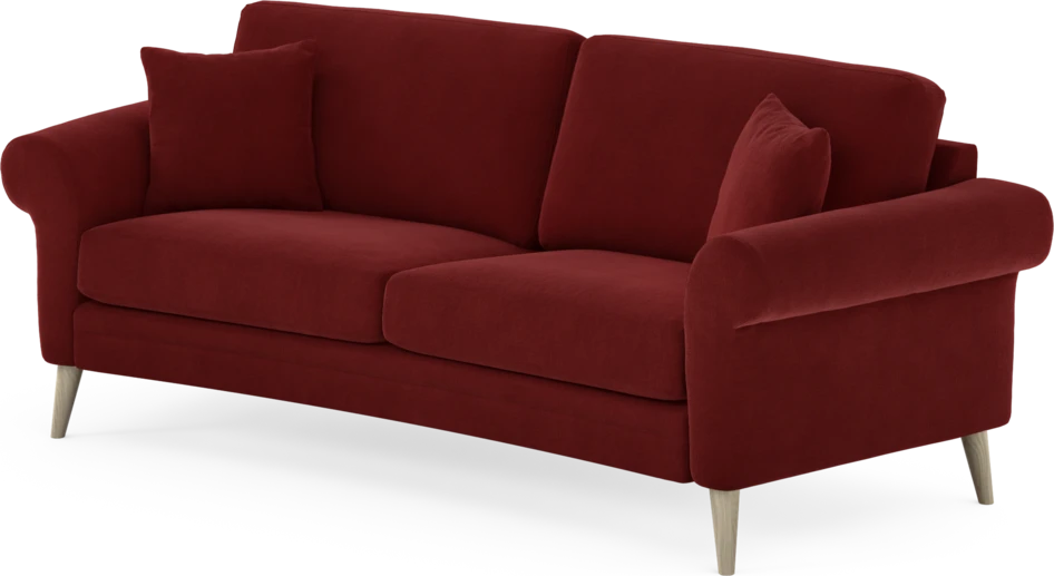 Eden - 2,5-sits soffa svängd - Röd