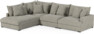 Rossi - 3-sits soffa med divan vänster - Grå