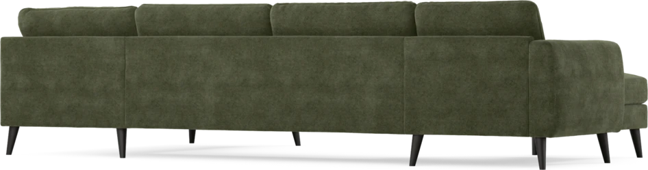 Bridge - 3-sits soffa med schäslong vänster och divan höger - Grön