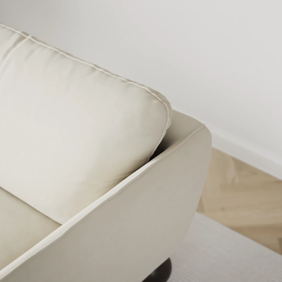 Madison - 2-sits soffa med divan vänster och schäslong höger - Vit