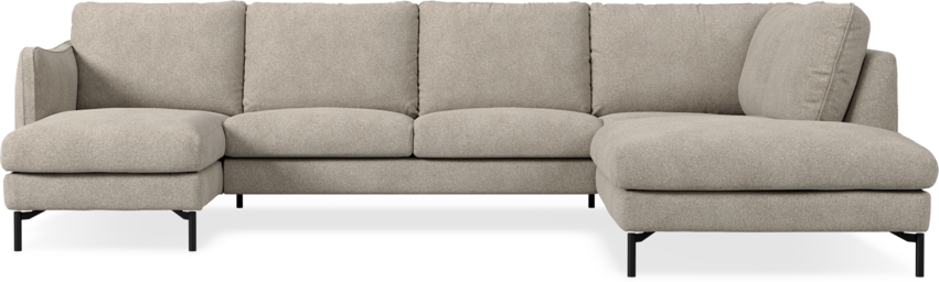 Madison Lux - 2-sits soffa med schäslong vänster och divan höger - Vit