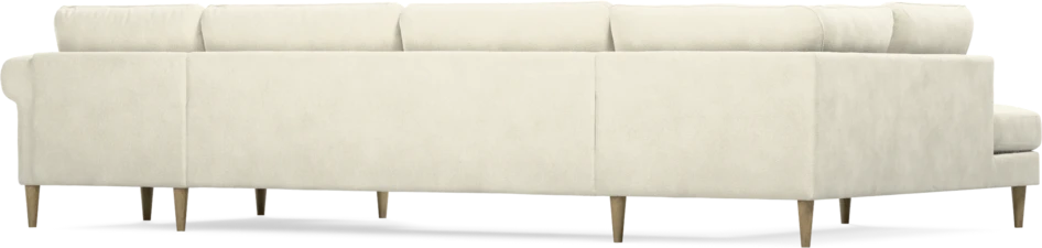 Bridge - 3-sits soffa med divan vänster och schäslong höger - Vit