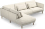 Willow - 3-sits soffa med divan vänster, fast klädsel - Vit