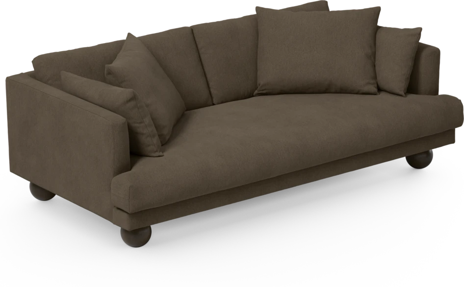 Harper - 3-sits soffa, hel dyna - Brun