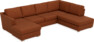 Friday - 3-sits soffa med schäslong vänster och divan höger - Orange