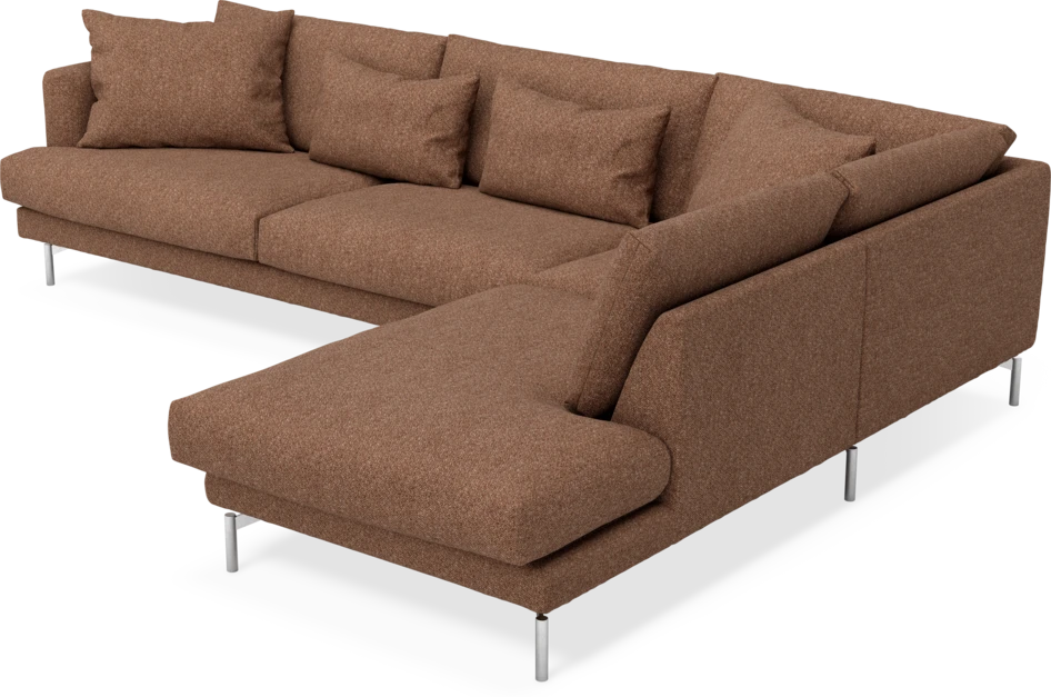 Harper - 3-sits soffa med divan höger - Orange