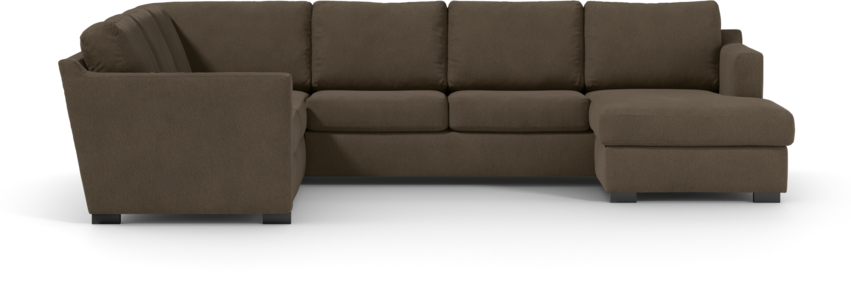 Friday - Hörnsoffa, 2+3-sits med schäslong höger - Brun