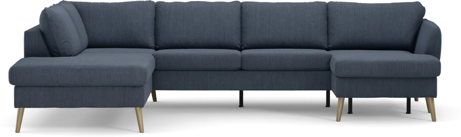 County - 3-sits soffa med divan vänster och schäslong höger - Blå