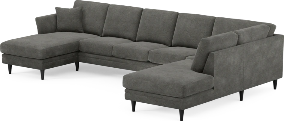 Eden - 3-sits soffa med schäslong vänster och divan höger - Grå