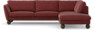 Madison Lux - 3-sits soffa med divan höger - Rosa