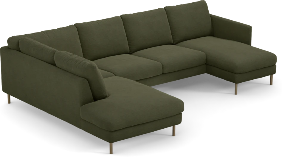 Madison Lux - 2-sits soffa med divan vänster och schäslong höger - Grön