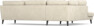 Bridge - 3-sits soffa med divan vänster - Beige