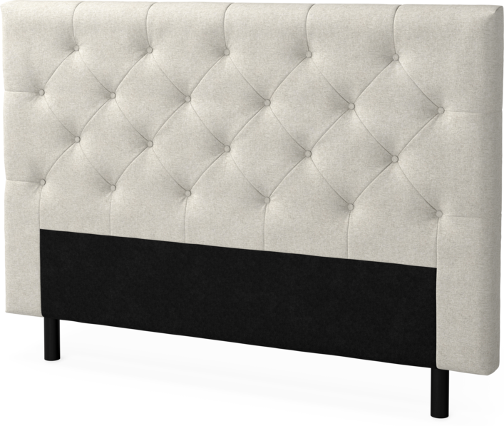 Delux Pikerad Låg - Sänggavel, 90-210 cm - Beige