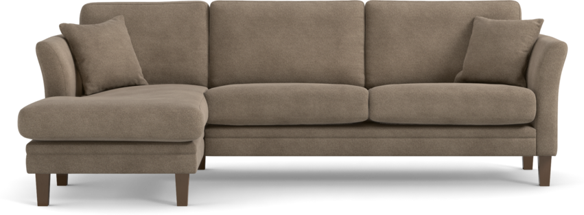 Eden - 2,5-sits soffa med schäslong - Brun