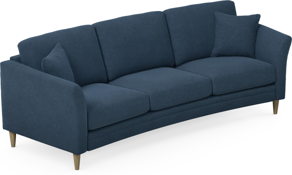 Eden - 3-sits soffa svängd - Blå