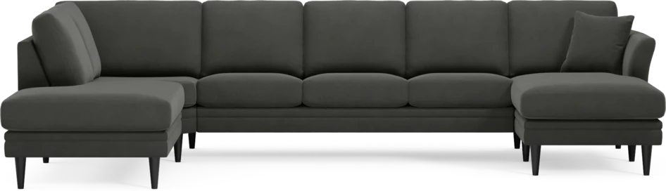 Eden - 3-sits soffa med divan vänster och schäslong höger - Grå