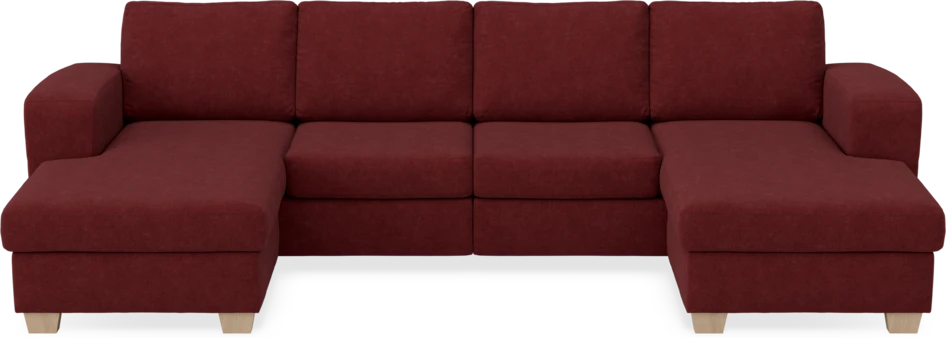 Friday - 2-sits soffa med två schäslonger - Rosa