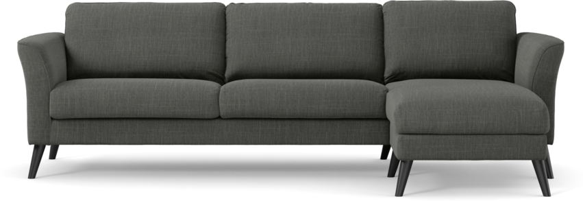 Bridge - 3-sits soffa med schäslong höger - Grå