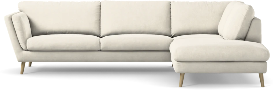 Madison Lux - 3-sits soffa med divan höger - Vit