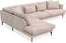 Harper - 3-sits soffa med divan vänster - Rosa