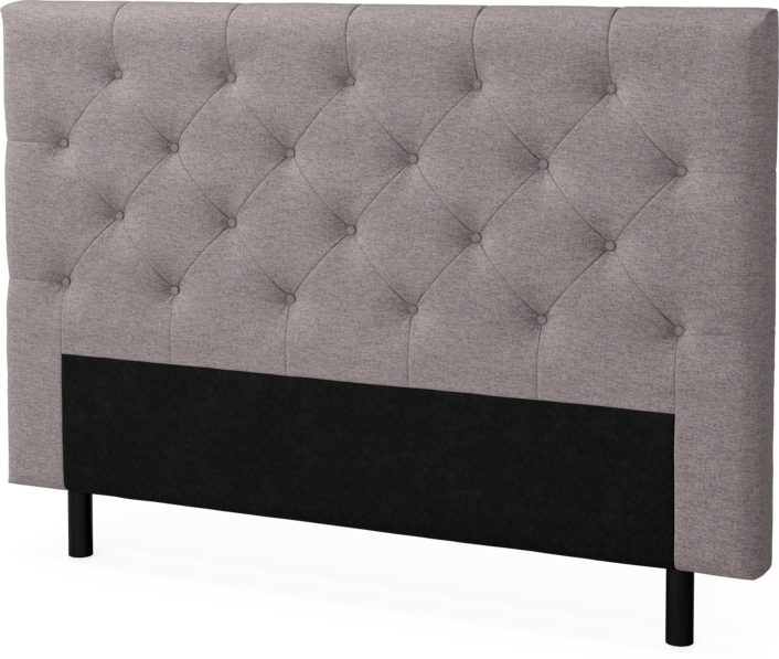 Delux Pikerad Låg - Sänggavel, 90-210 cm - Grå