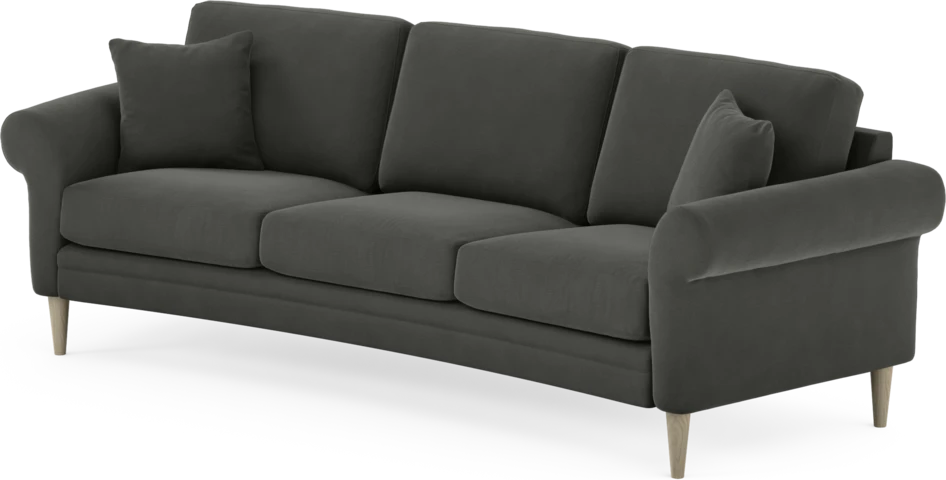 Eden - 3-sits soffa svängd - Grå