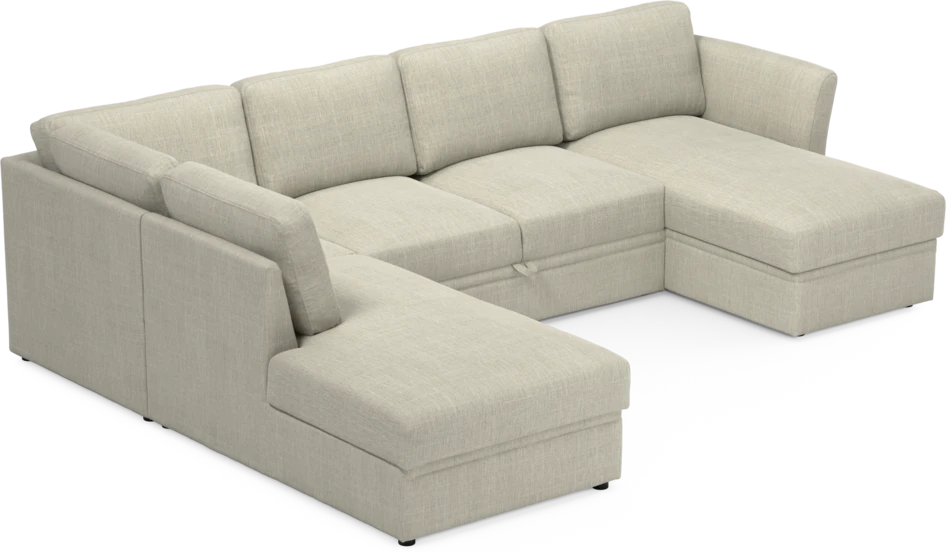 Öland - Bäddsoffa med divan vänster och schäslong höger - Beige