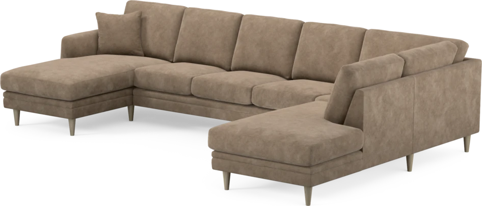 Eden - 3-sits soffa med schäslong vänster och divan höger - Beige