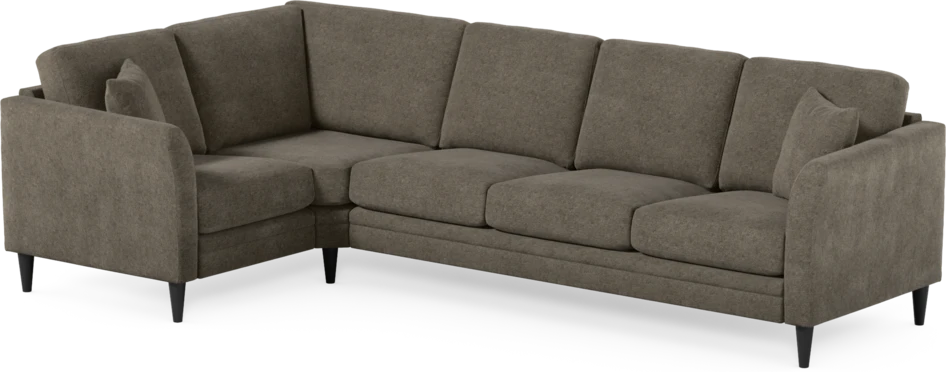 Eden - Hörnsoffa, 1+3-sits - Brun