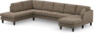 Eden - 3-sits soffa med divan vänster och schäslong höger - Brun