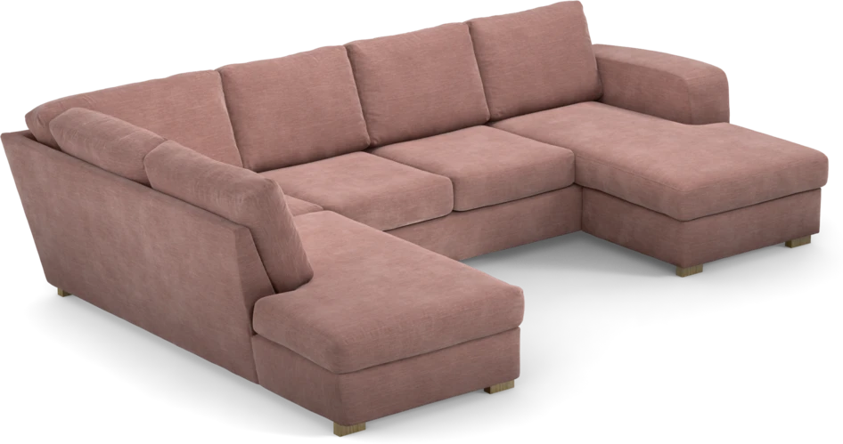 Friday - 3-sits soffa med divan vänster och schäslong höger - Rosa