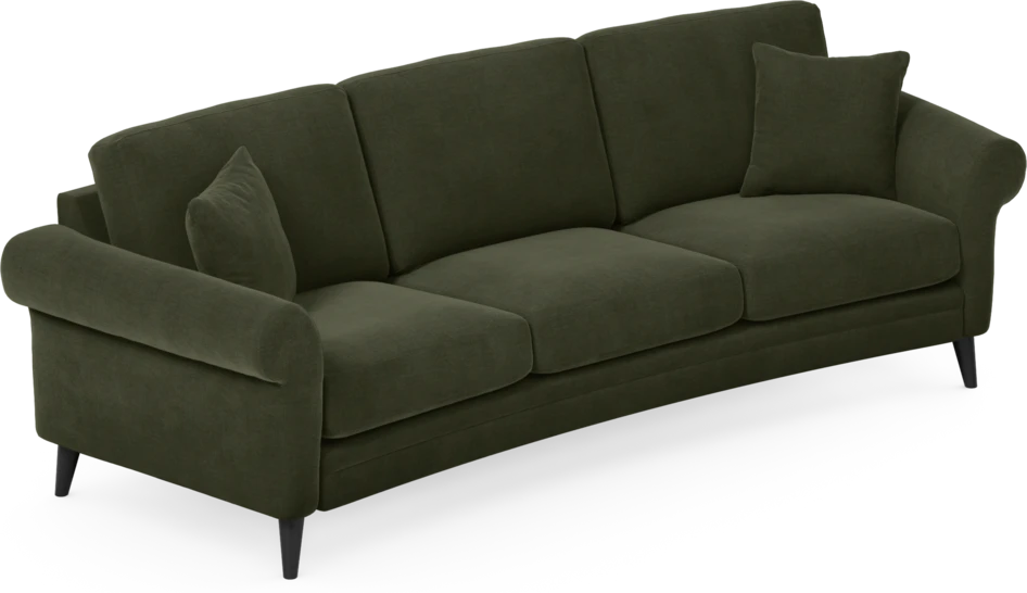 Eden - 3-sits soffa svängd - Grön