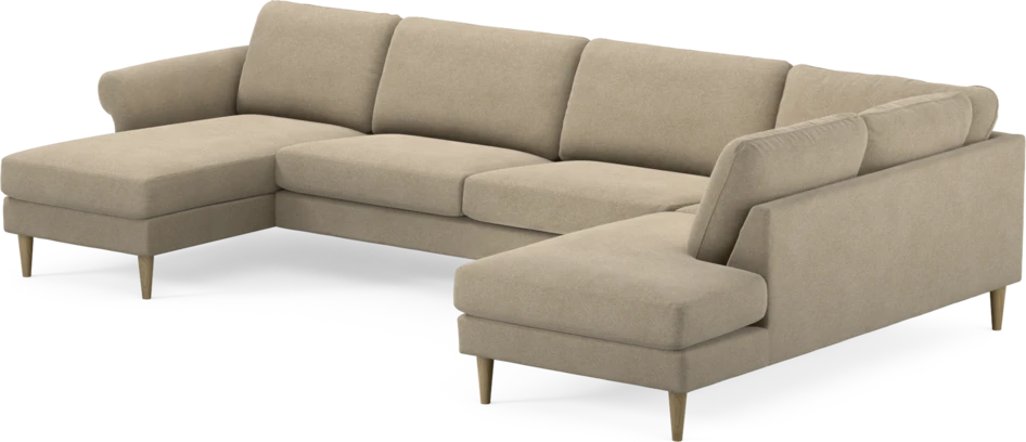 Bridge - 3-sits soffa med schäslong vänster och divan höger - Beige